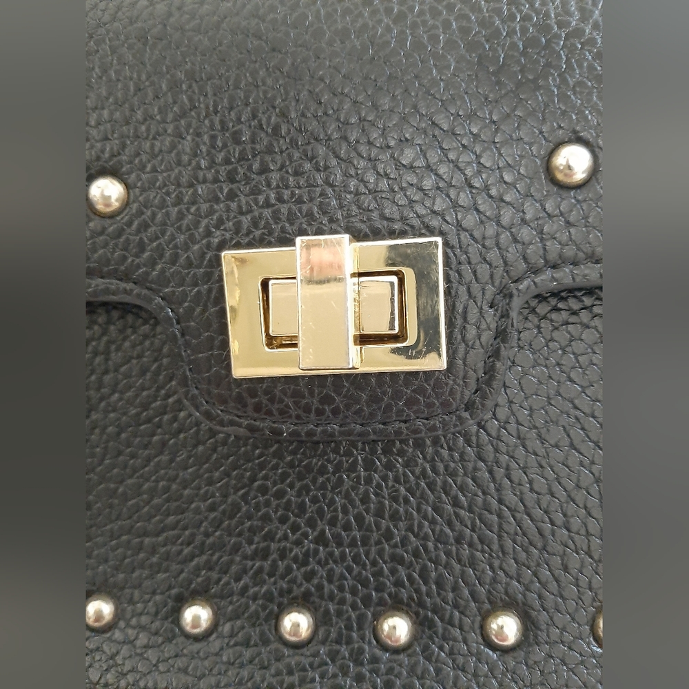 *FINAL SALE* STEVE MADDEN Embroidered Guitar Strap Black Leather Belt Bag - Picture 12 of 14